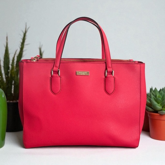 Authentic Kate Spade Pink Leather Tote Bag! - Picture 15 of 15